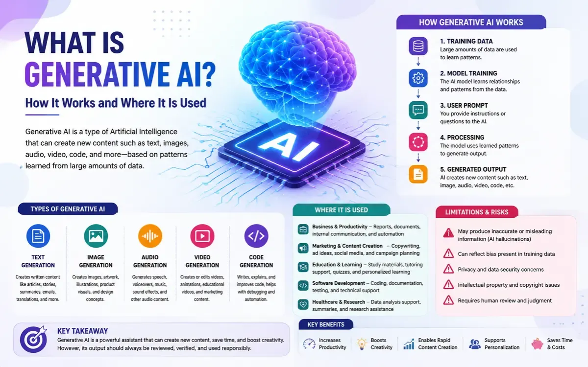 What Is Generative AI? How It Works and Where It Is Used