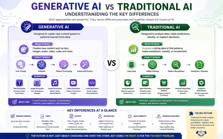 Generative AI vs Traditional AI: Understanding the Key Differences